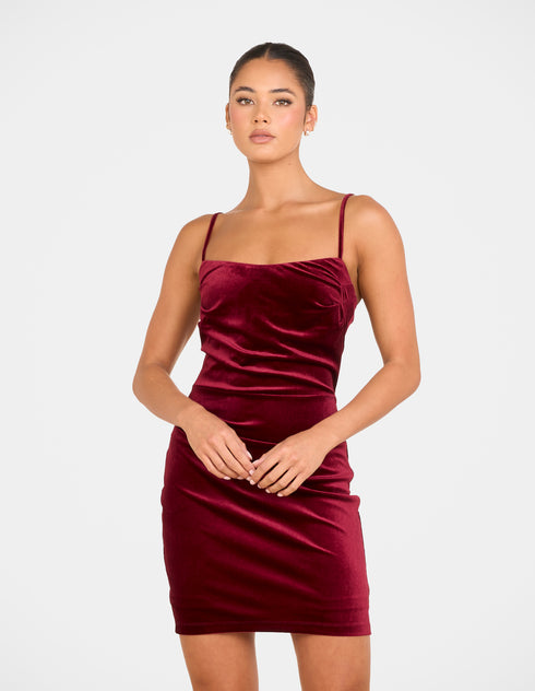 Anona Velvet Mini Dress